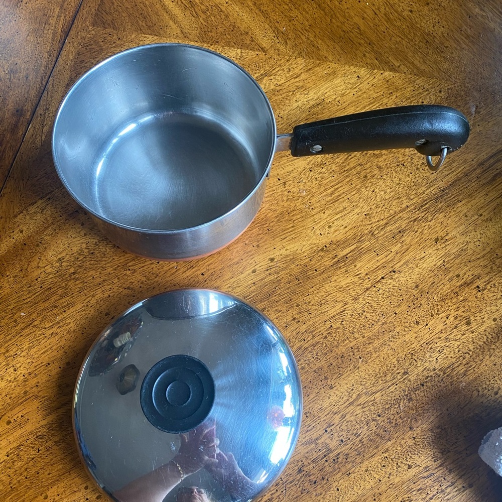 Revere Ware 1 Qt Sauce Pot & Lid Copper Bottom